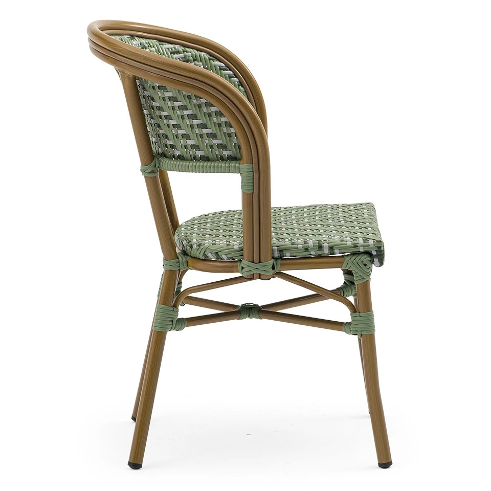 Outdoor Rattan Stackable French Bistro Chairs factory